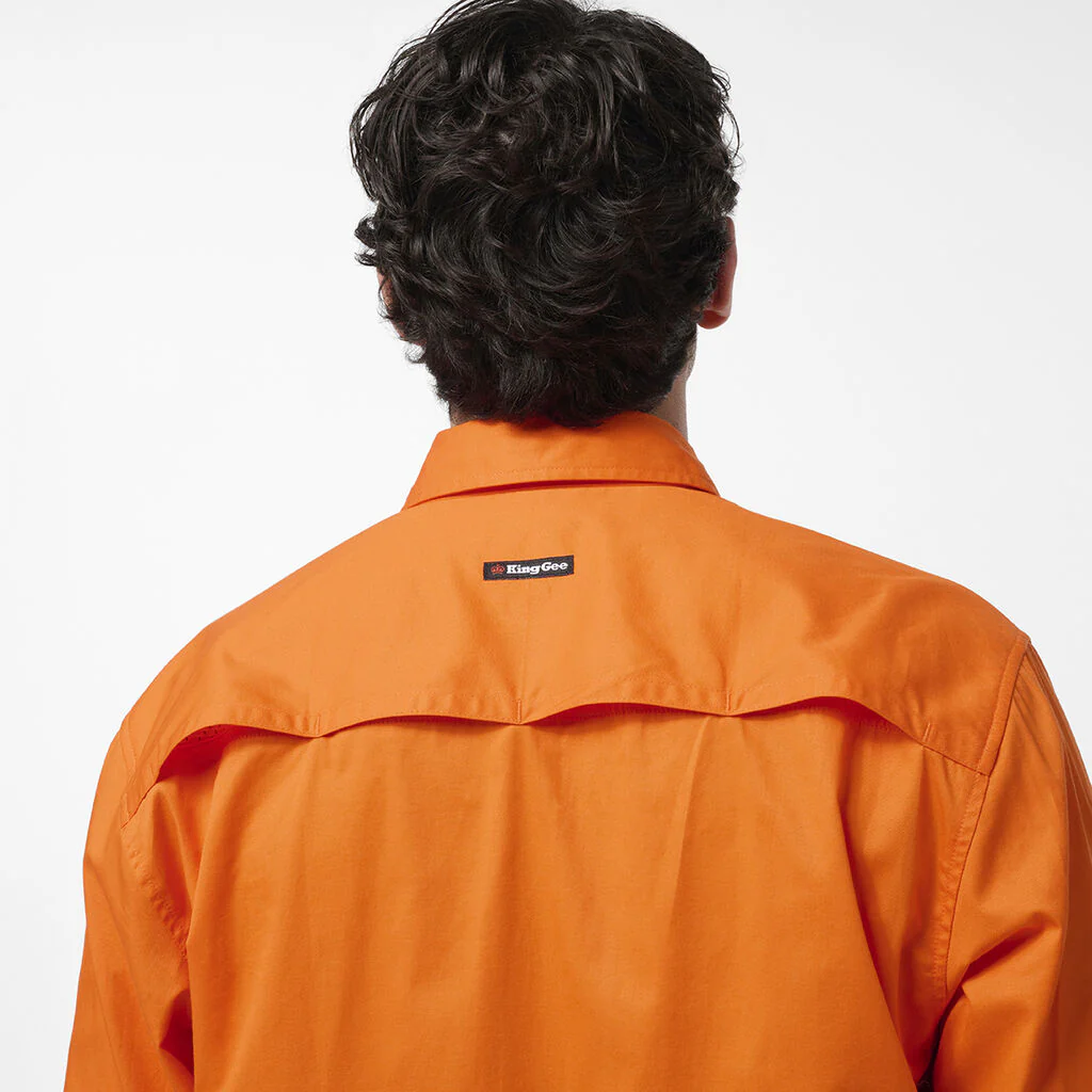 King Gee Originals Hi Vis Vented Taped Long Sleeve Shirt (K54932) - Image 5