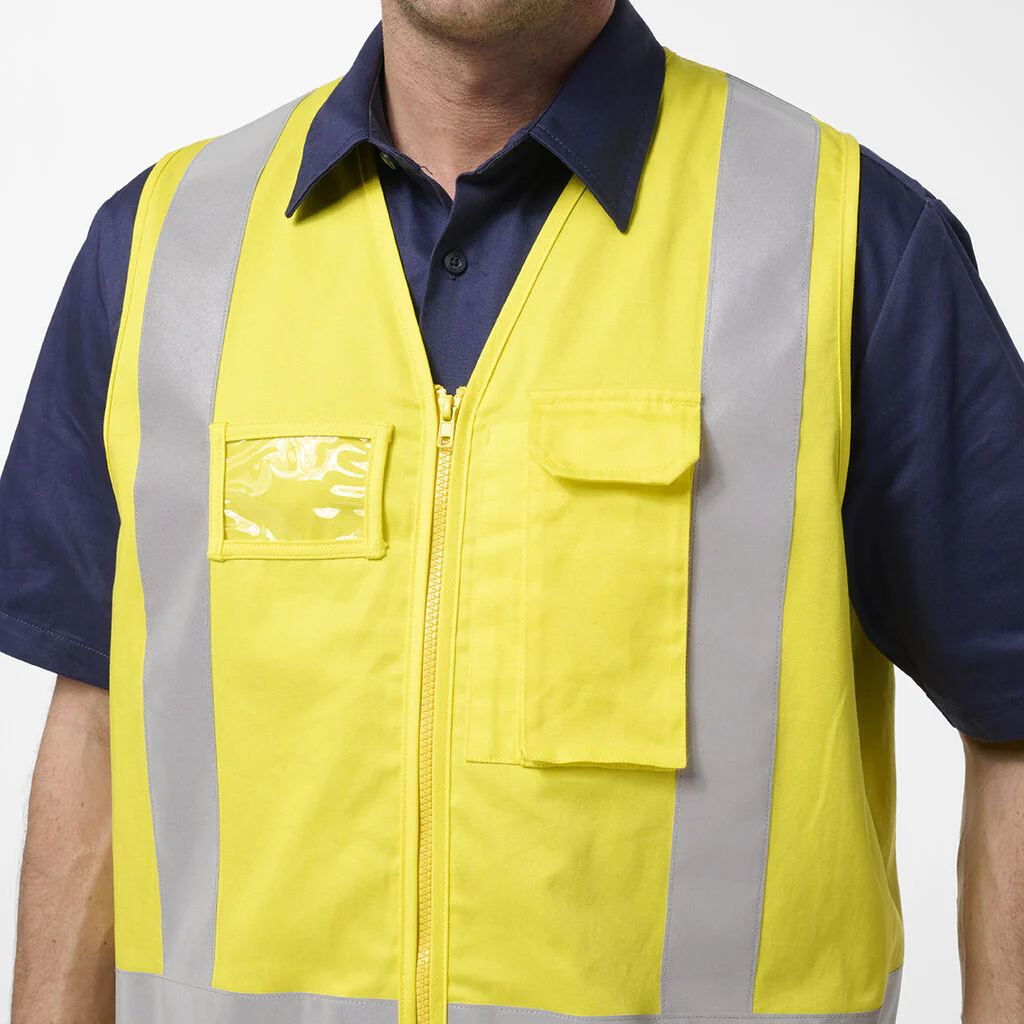 King Gee Originals Hi Vis X Back Cotton Drill Vest (K57007) - Image 10