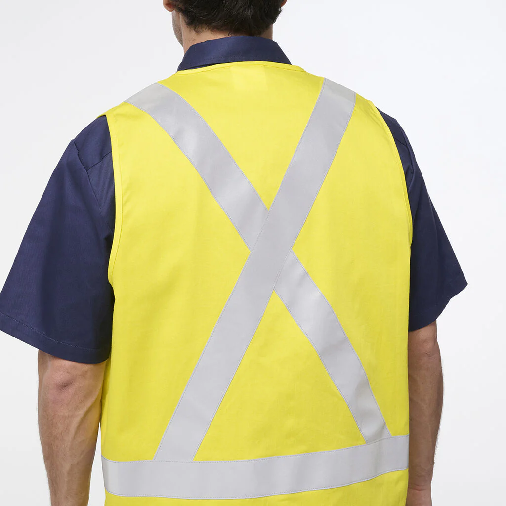 King Gee Originals Hi Vis X Back Cotton Drill Vest (K57007) - Image 11