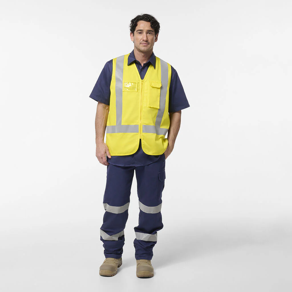 King Gee Originals Hi Vis X Back Cotton Drill Vest (K57007) - Image 12
