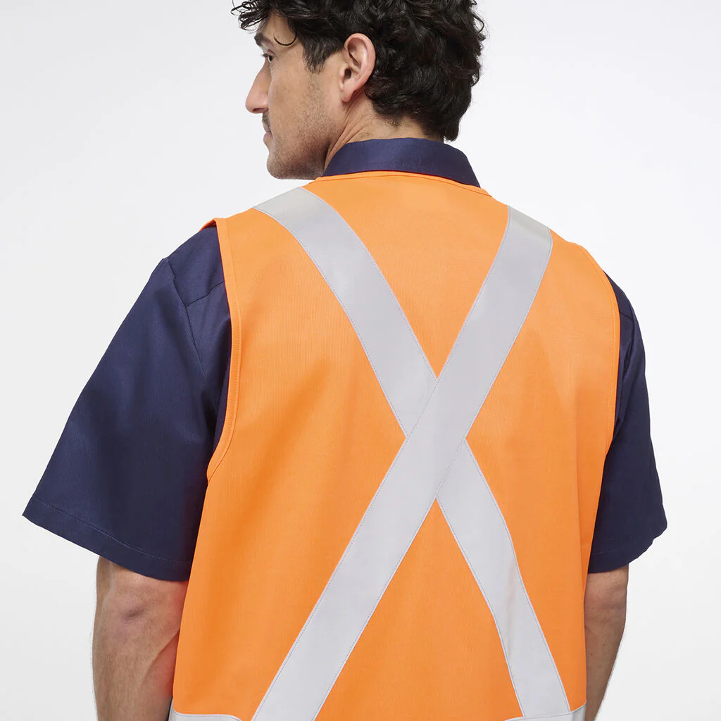 King Gee Originals Hi Vis X Back Vest (K57006) - Image 5