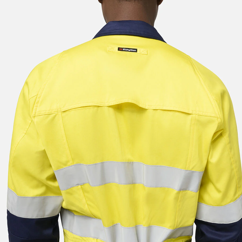 King Gee Originals Vented Spliced Hi-Vis Overall (K51006) - Image 12