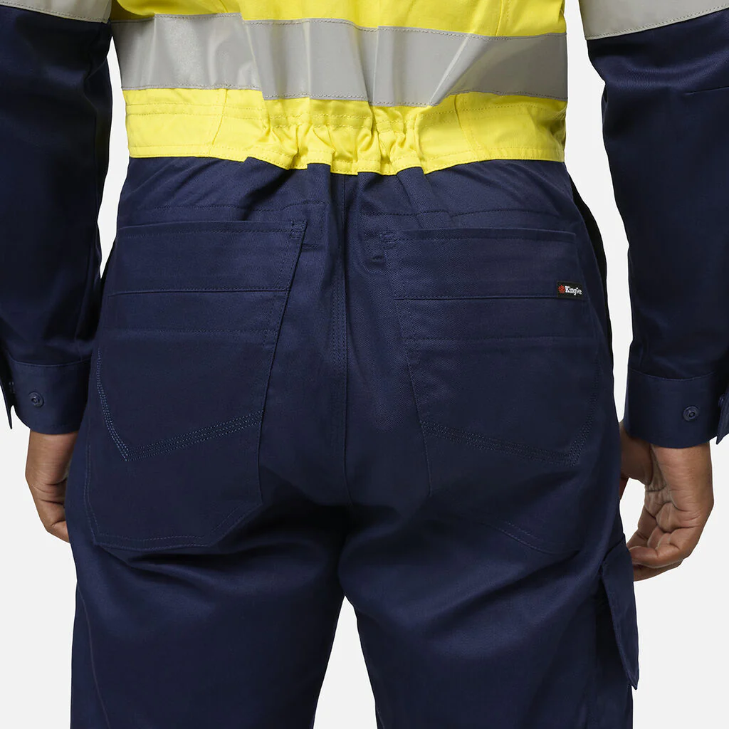 King Gee Originals Vented Spliced Hi-Vis Overall (K51006) - Image 13
