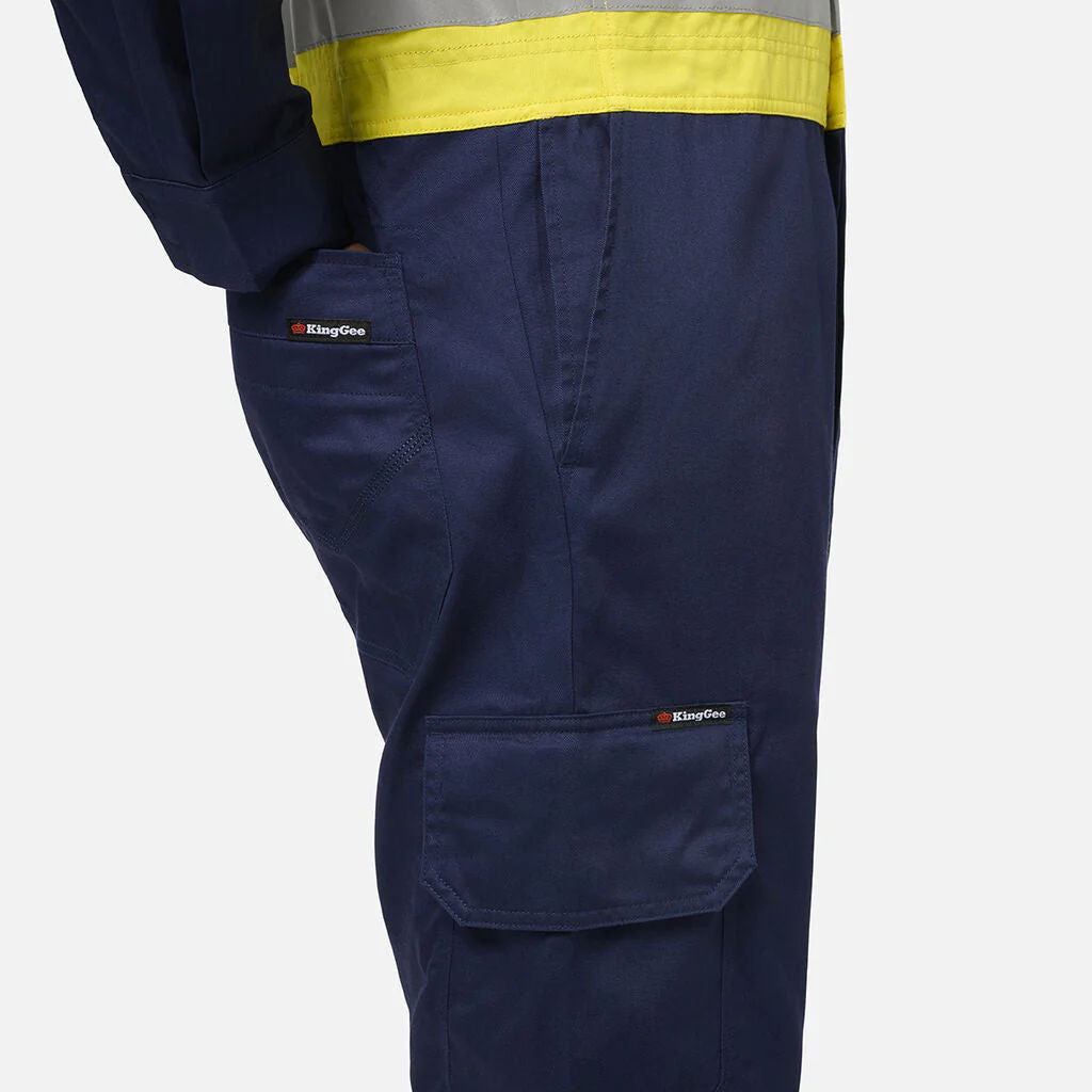 King Gee Originals Vented Spliced Hi-Vis Overall (K51006) - Image 15