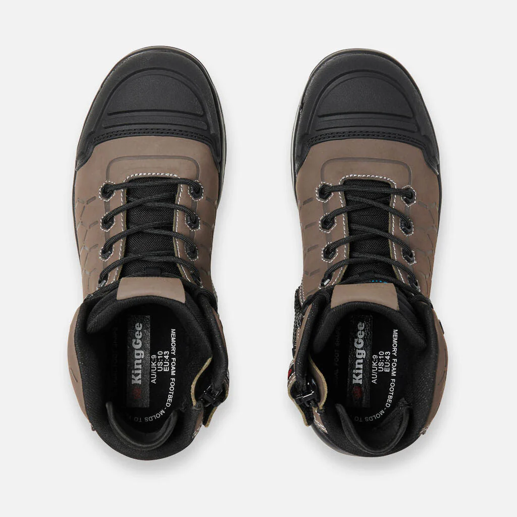 King Gee Quantum Hybrid Zip/Lace Composite Toe Work Boots (K27120) - Image 6