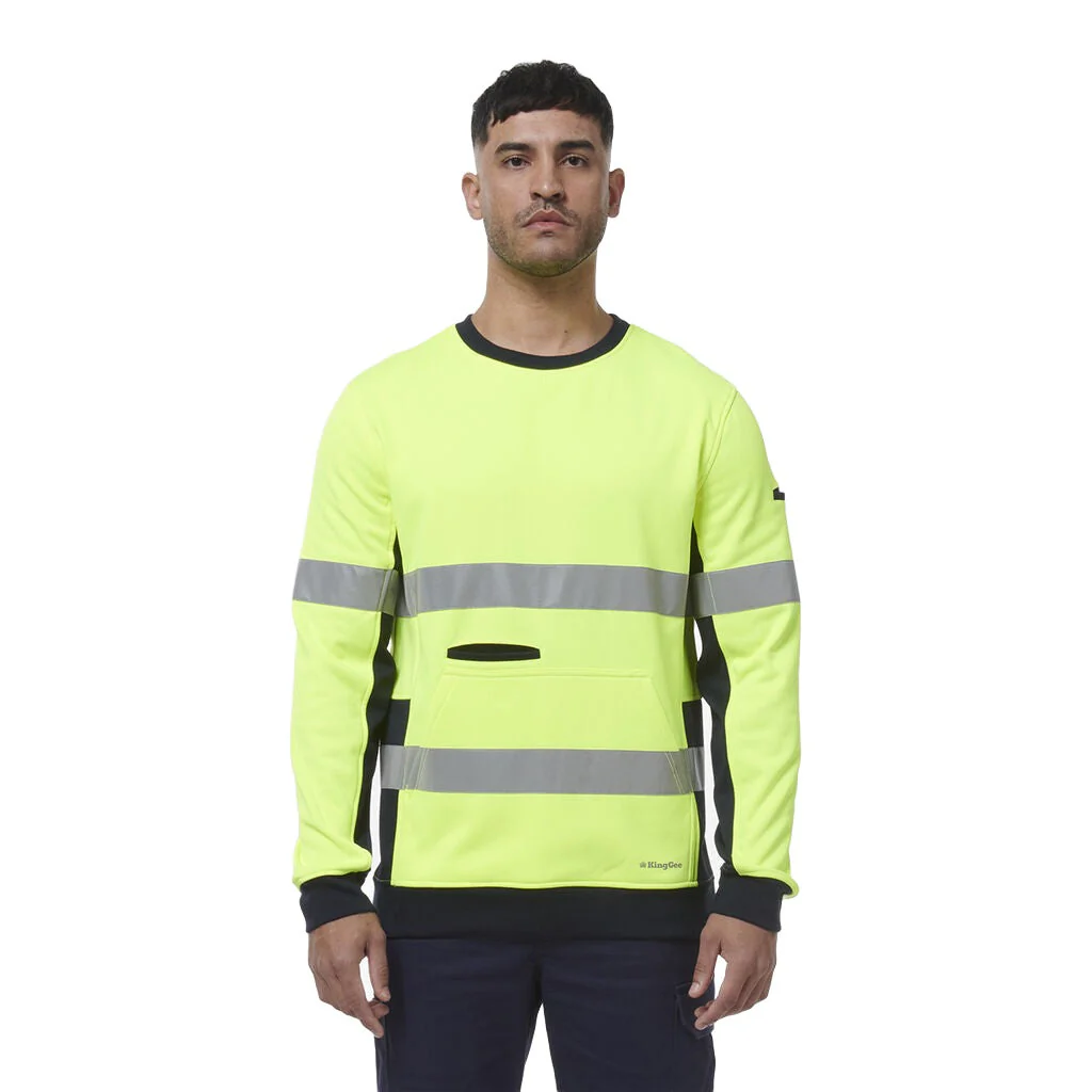 King Gee Reflective Spliced Crew Neck Fleece (K55058) - Image 6