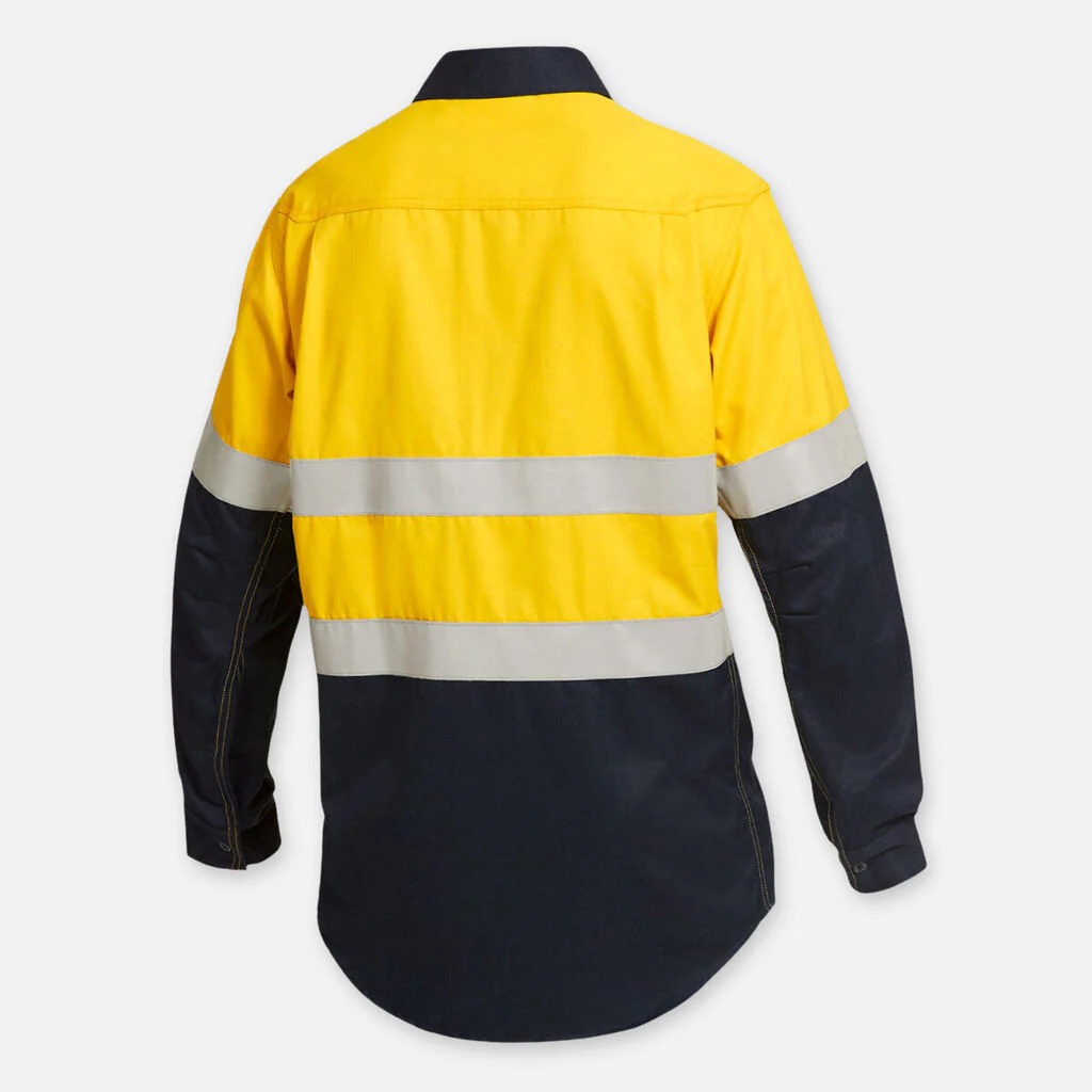 King Gee Shieldtec Lenzing FR Hi-Vis Spliced Open Front Taped Shirt (K84000) - Image 4