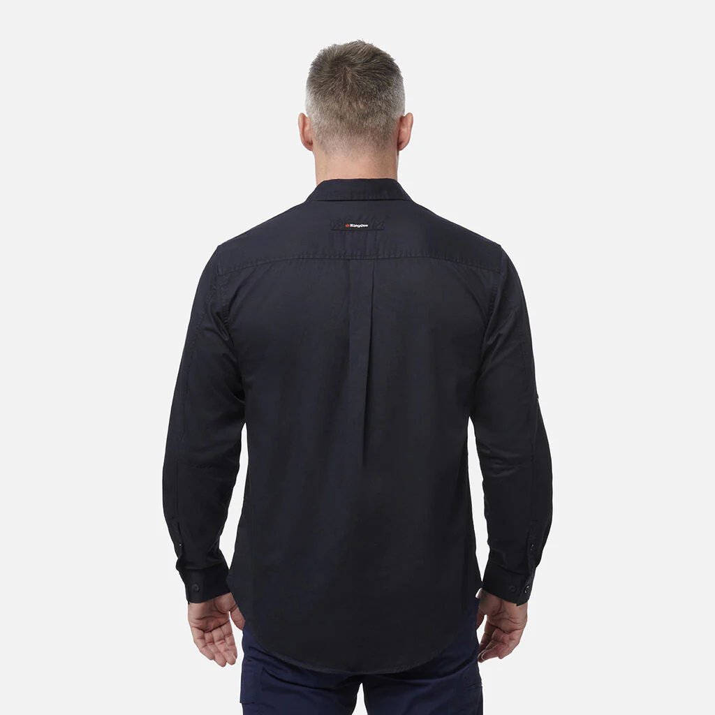 King Gee Tradies Lightweight Cotton Drill Long Sleeve Work Shirt (K14350) - Image 12