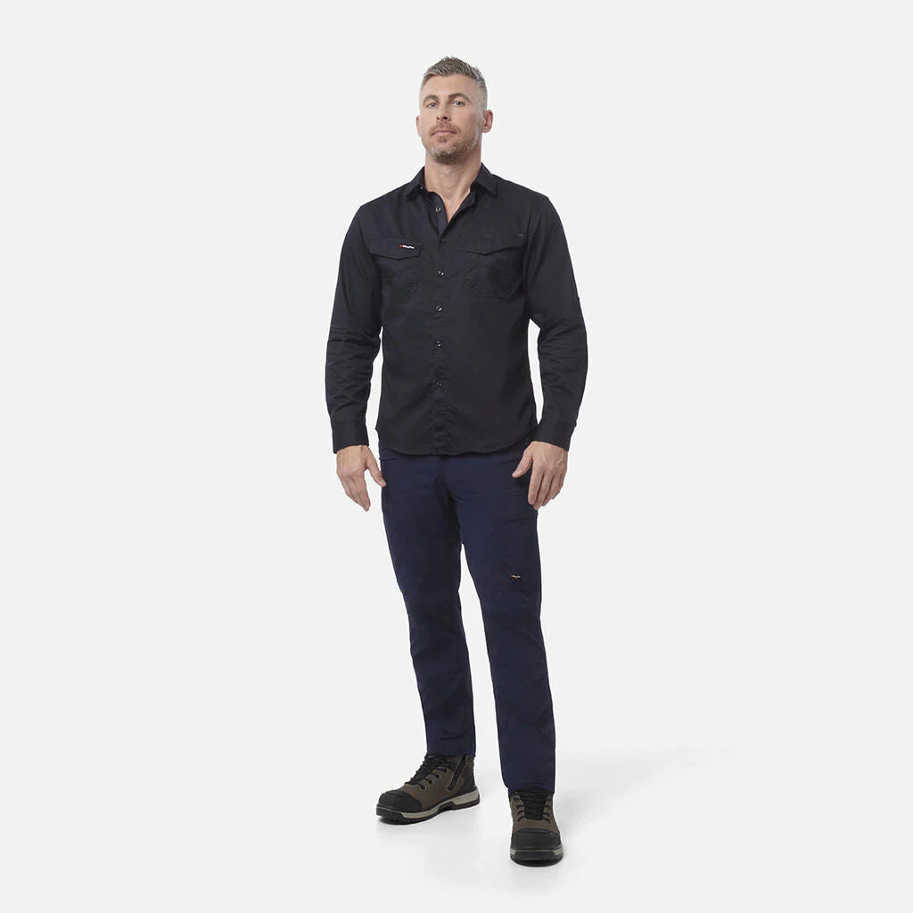 King Gee Tradies Lightweight Cotton Drill Long Sleeve Work Shirt (K14350) - Image 15