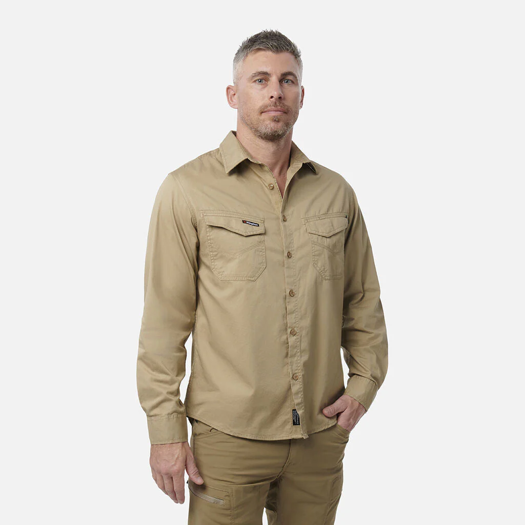 King Gee Tradies Lightweight Cotton Drill Long Sleeve Work Shirt (K14350) - Image 7