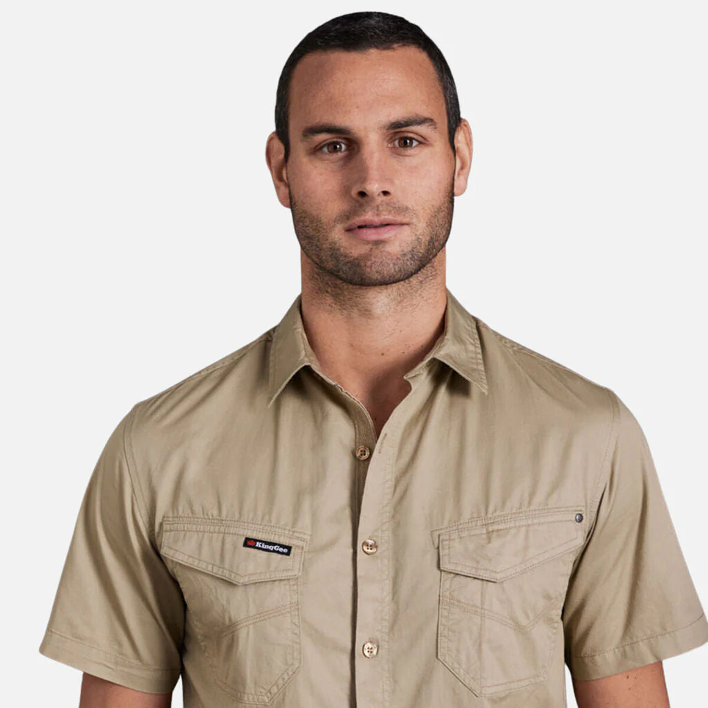 King Gee Tradies Lightweight Cotton Drill Short Sleeve Work Shirt (K14355) - Image 10