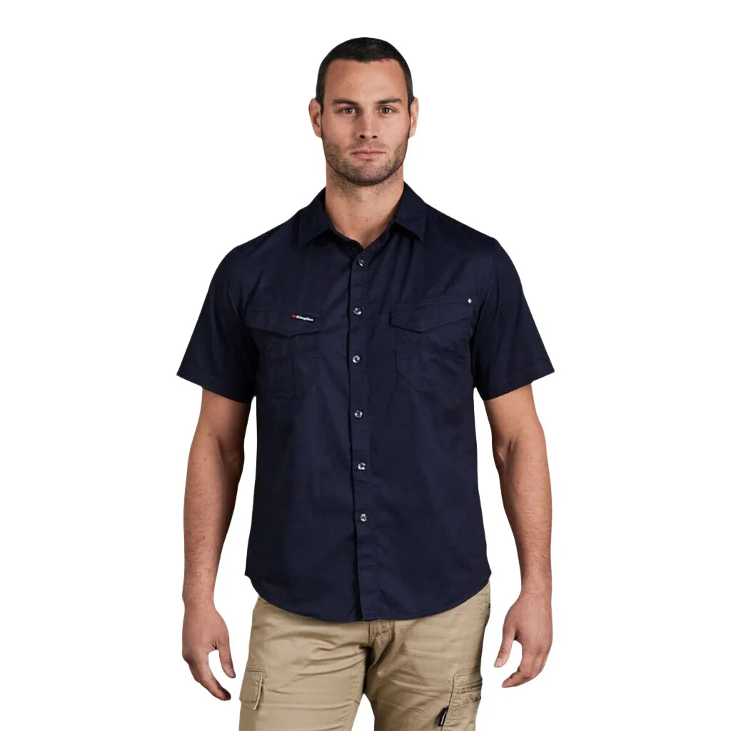King Gee Tradies Lightweight Cotton Drill Short Sleeve Work Shirt (K14355) - Image 13