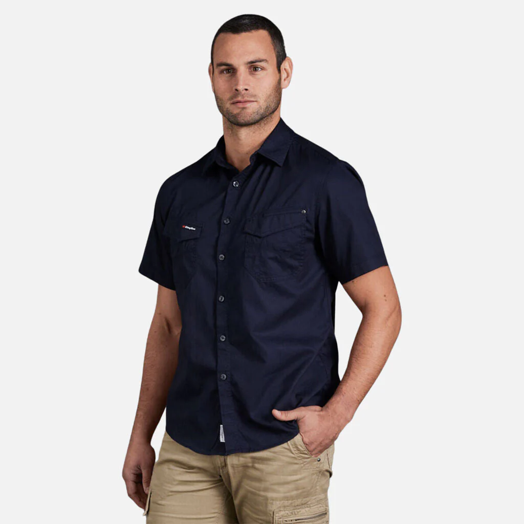 King Gee Tradies Lightweight Cotton Drill Short Sleeve Work Shirt (K14355) - Image 14