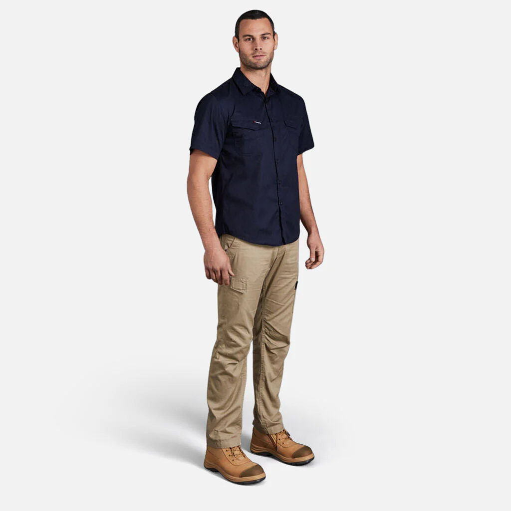King Gee Tradies Lightweight Cotton Drill Short Sleeve Work Shirt (K14355) - Image 18