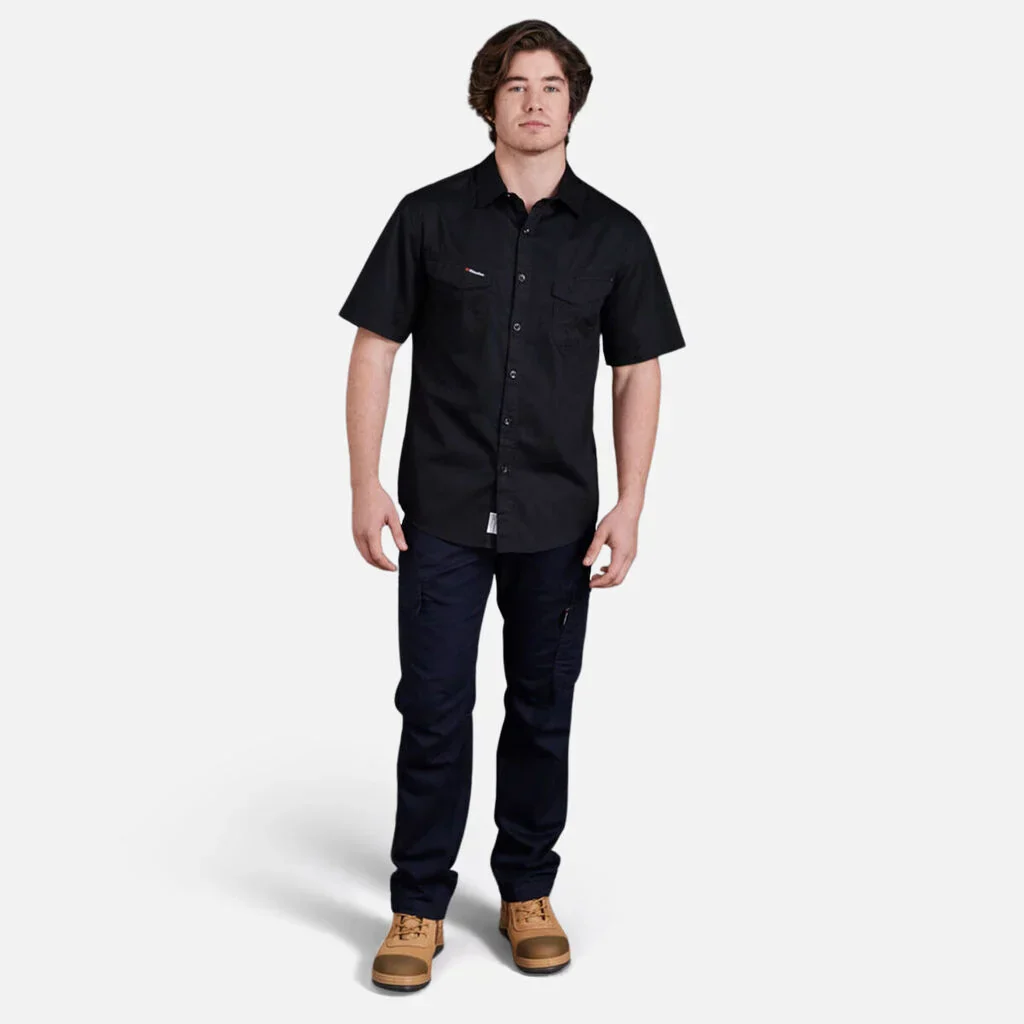 King Gee Tradies Lightweight Cotton Drill Short Sleeve Work Shirt (K14355) - Image 5