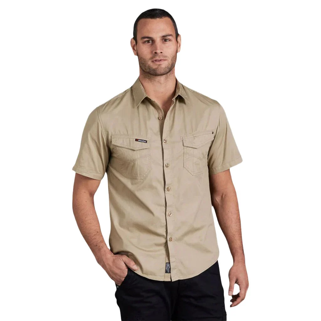 King Gee Tradies Lightweight Cotton Drill Short Sleeve Work Shirt (K14355) - Image 6