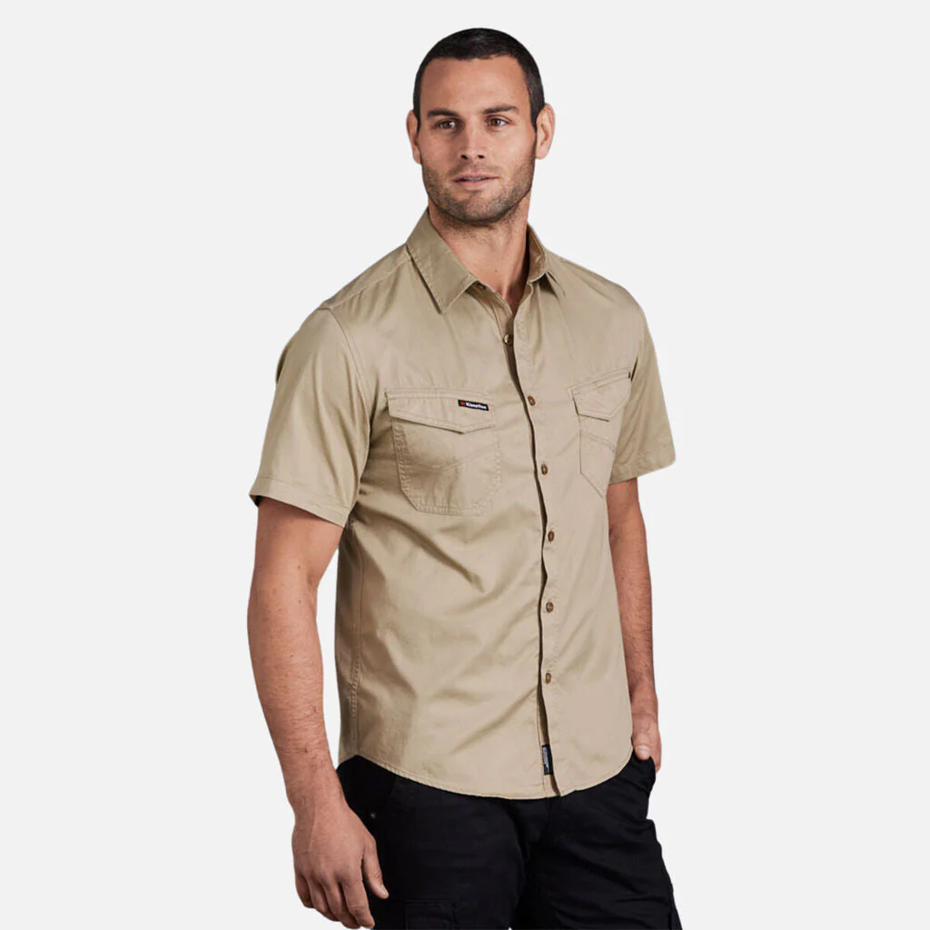 King Gee Tradies Lightweight Cotton Drill Short Sleeve Work Shirt (K14355) - Image 7