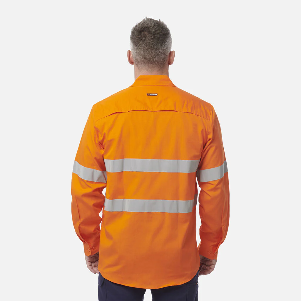 King Gee Workcool Vented Shirt Taped Long Sleeve (K54915) - Image 2