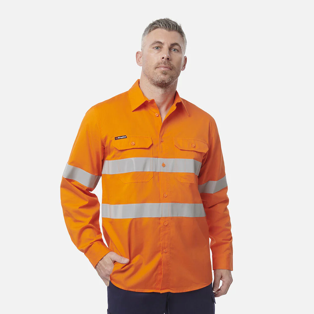 King Gee Workcool Vented Shirt Taped Long Sleeve (K54915) - Image 3