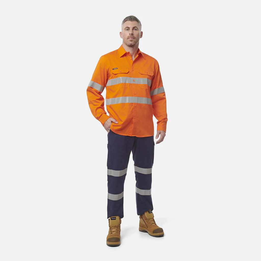 King Gee Workcool Vented Shirt Taped Long Sleeve (K54915) - Image 6