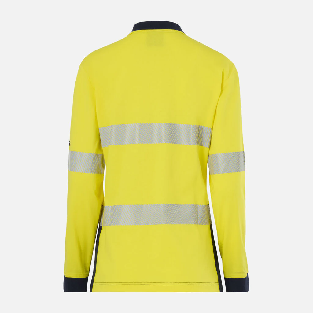 King Gee Women's Originals Hi-Vis Spliced Taped Cotton Polo (K44248) - Image 7
