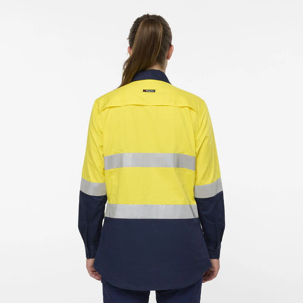 King Gee Women's Originals Spliced Drill Shirt (K44244) - Image 2