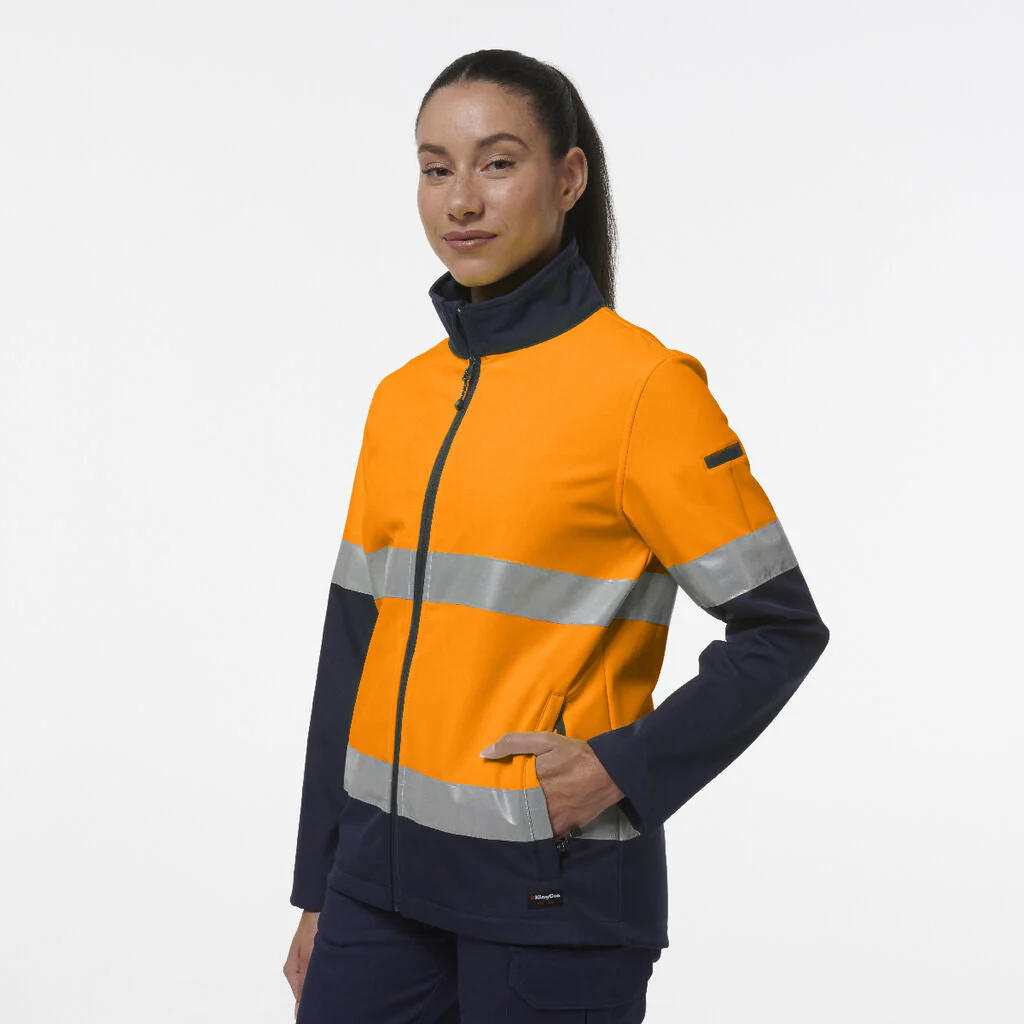King Gee Women's Reflective Spliced Soft Shell Jacket (K45006) - Image 3