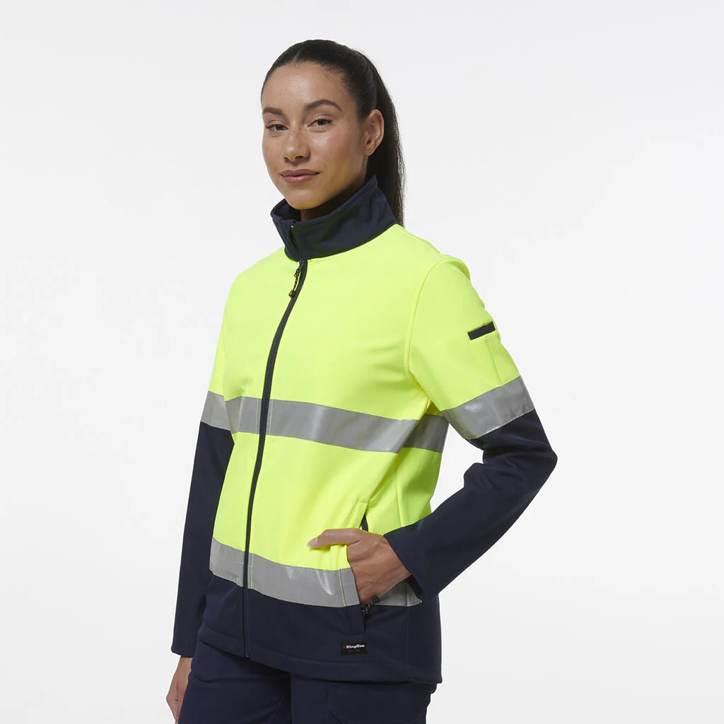 King Gee Women's Reflective Spliced Soft Shell Jacket (K45006) - Image 9