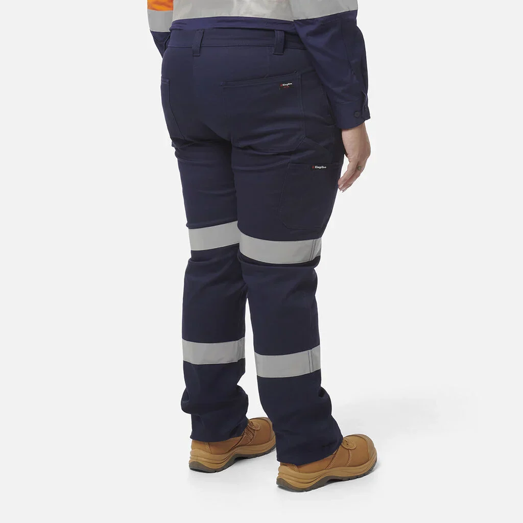 King Gee Women's Stretch Biomotion Reflective Work Pants (K43010) - Image 6