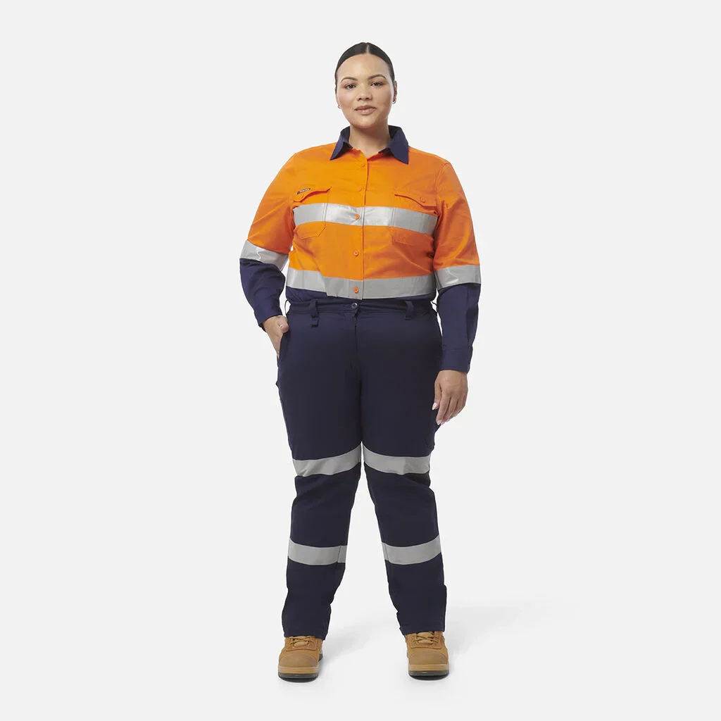 King Gee Women's Stretch Biomotion Reflective Work Pants (K43010) - Image 7