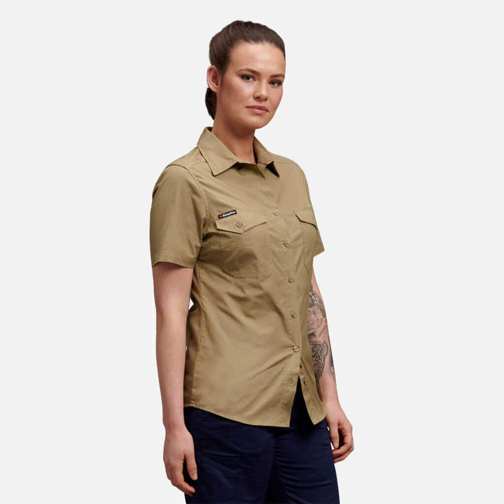 King Gee Women's Workcool 2 Lightweight Short Sleeve Work Shirt (K44205) - Image 10