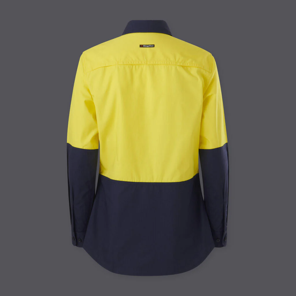 King Gee Women's Workcool Vented Spliced Shirt Long Sleeve (K44226) - Image 6