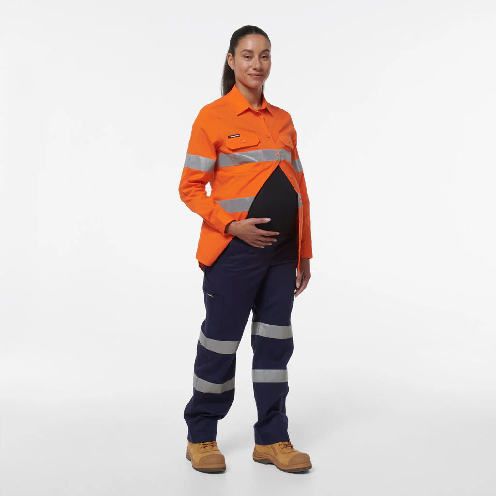 King Gee Womens Workcool Maternity Reflective Bio Motion Pant (K43007) - Image 4