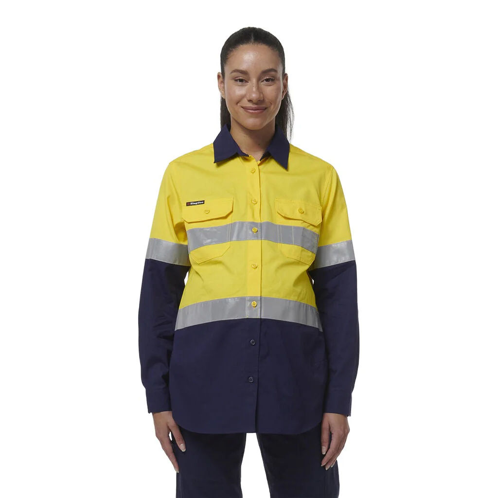 King Gee Women's Workcool Maternity Reflective Shirt (K44234) - Image 9