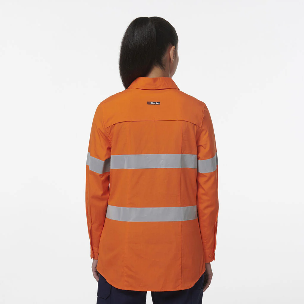 King Gee Women's Workcool Maternity Reflective Shirt (K44235) - Image 5