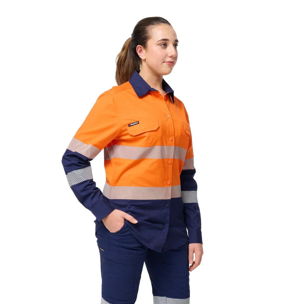 King Gee Women's Workcool Spliced Stretch Taped Long Sleeve Shirt (K44243) - Image 5