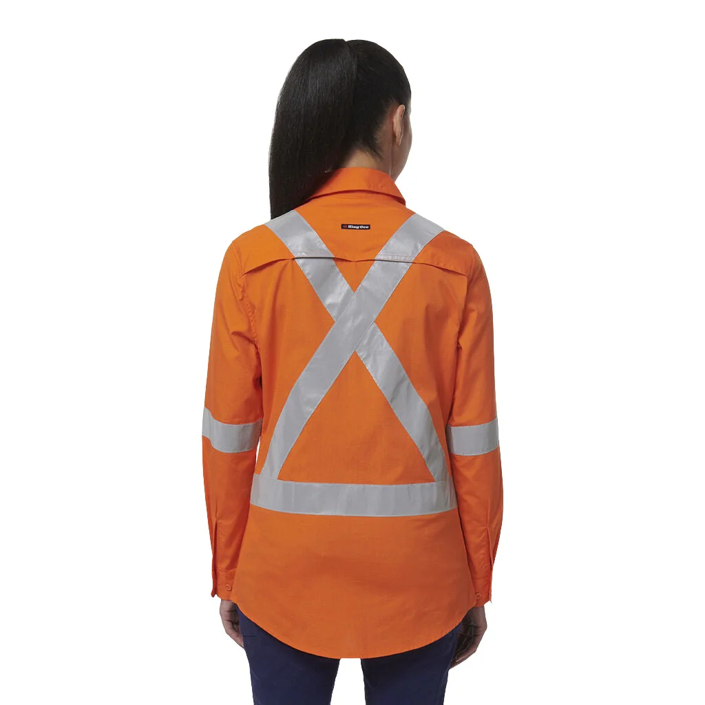 King Gee Women's Workcool Vented NSW Rail Shirt (K44203) - Image 3
