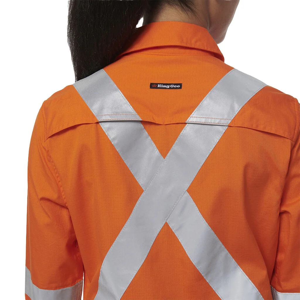 King Gee Women's Workcool Vented NSW Rail Shirt (K44203) - Image 5