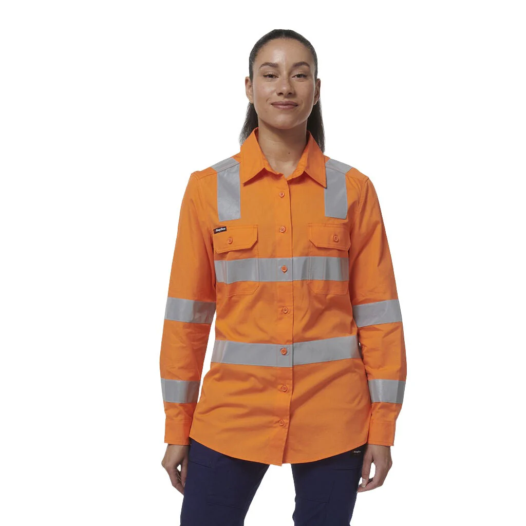 King Gee Women's Workcool Vented VIC Rail Shirt (K44232) - Image 2