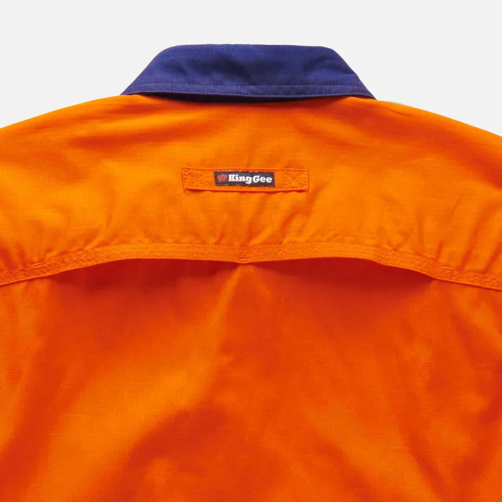 King Gee Workcool 2 Hi-Vis Reflective Two Tone Long Sleeve Work Shirt (K54880) - Image 4