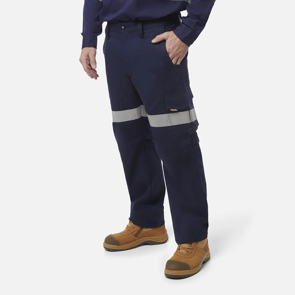 King Gee Workcool 2 Reflective Cotton Drill Cargo Work Pants (K53820) - Image 8