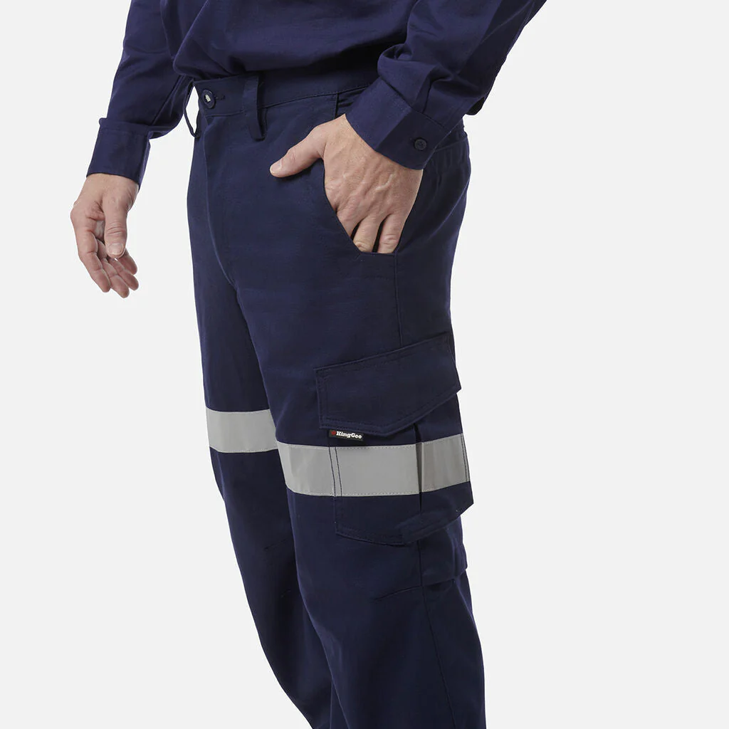 King Gee Workcool 2 Reflective Cotton Drill Cargo Work Pants (K53820) - Image 9