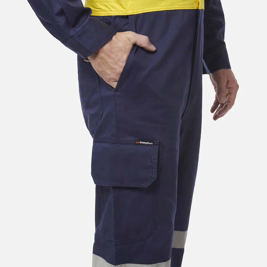 King Gee Workcool 2 Hi-Vis Reflective Two Tone Work Overalls (K51540) - Image 11