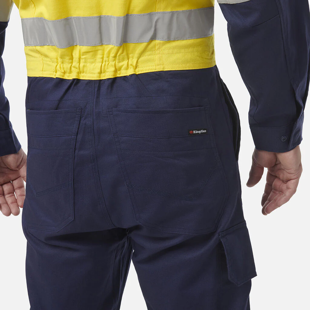 King Gee Workcool 2 Hi-Vis Reflective Two Tone Work Overalls (K51540) - Image 12