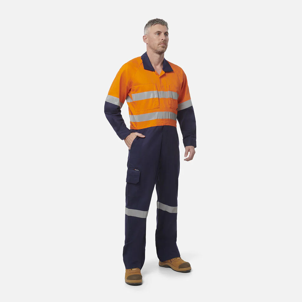 King Gee Workcool 2 Hi-Vis Reflective Two Tone Work Overalls (K51540) - Image 3