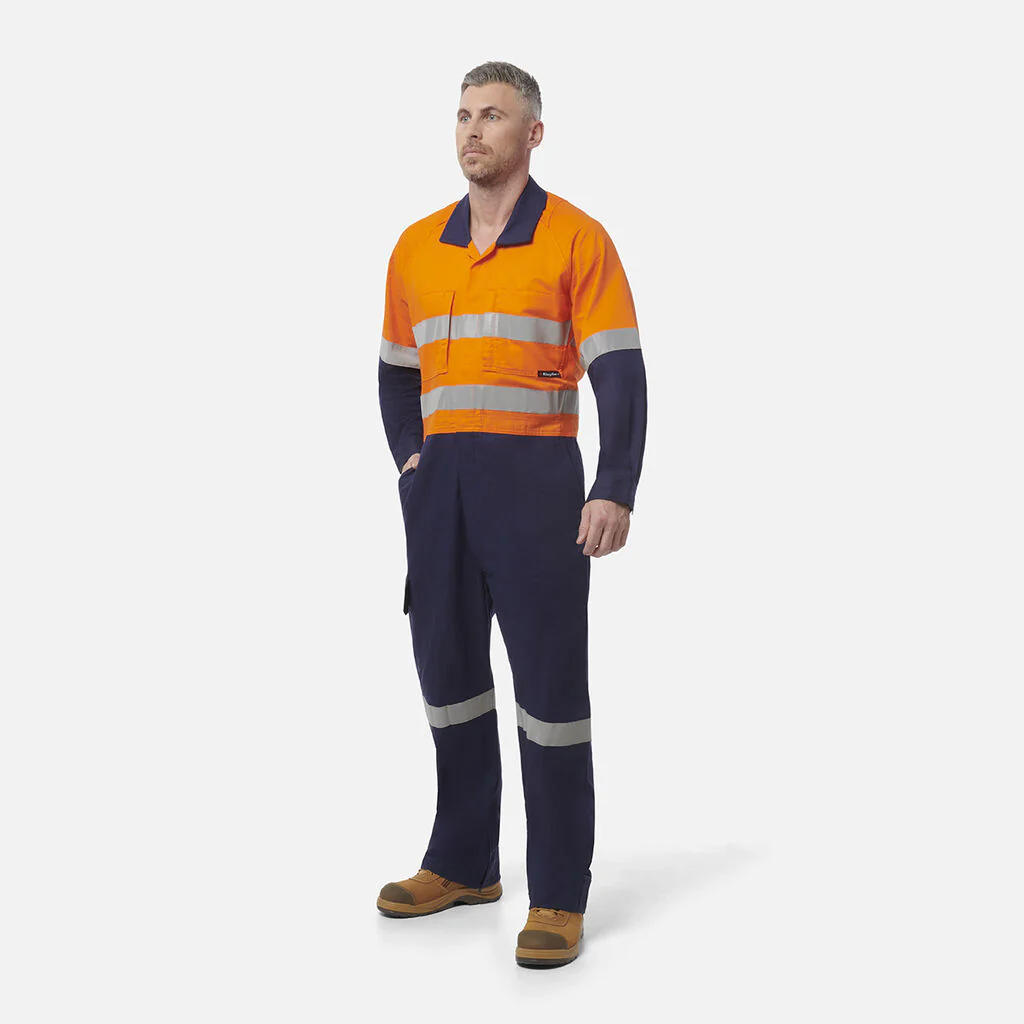 King Gee Workcool 2 Hi-Vis Reflective Two Tone Work Overalls (K51540) - Image 4