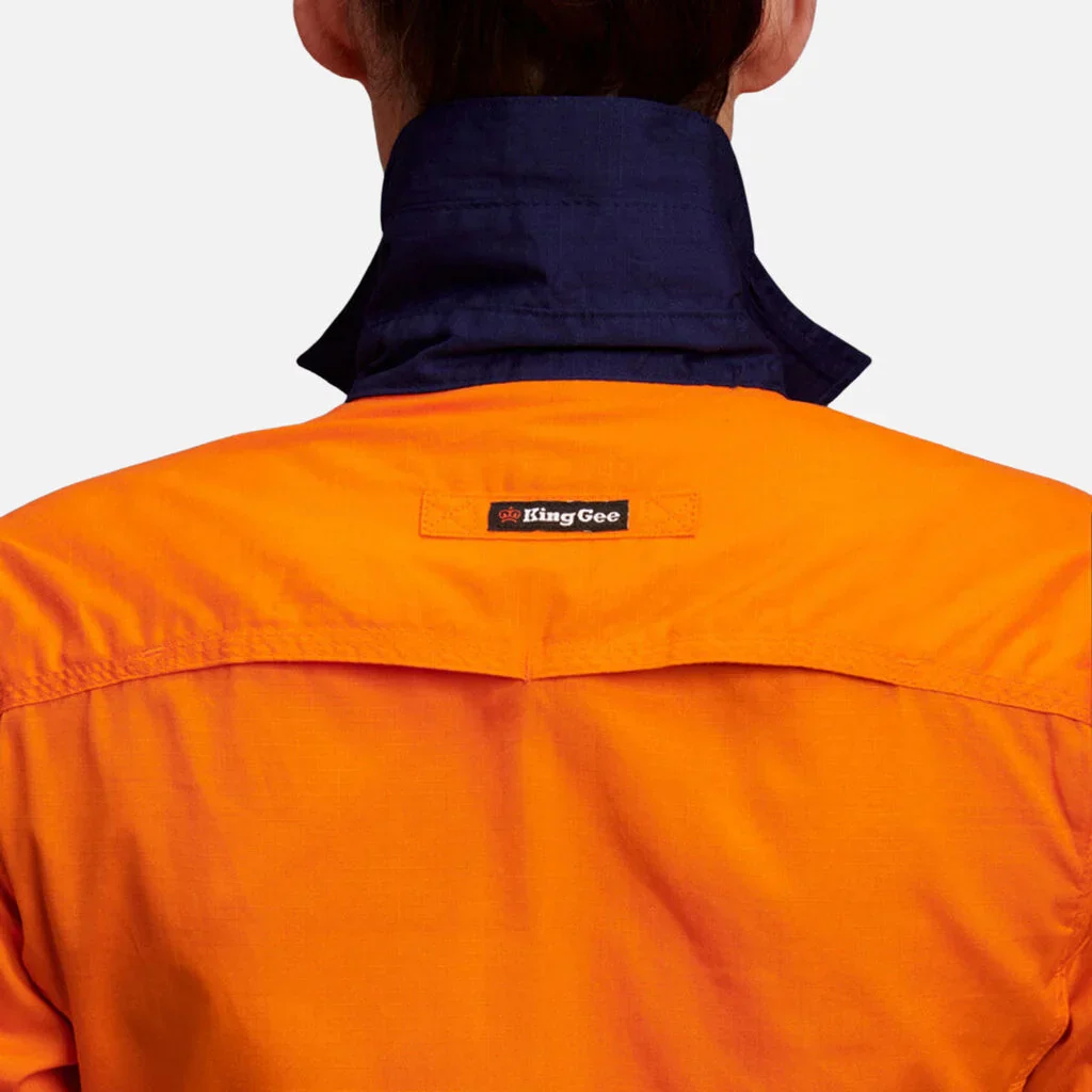 King Gee Women's Workcool 2 Hi-Vis Lightweight Work Shirt (K44543) - Image 5