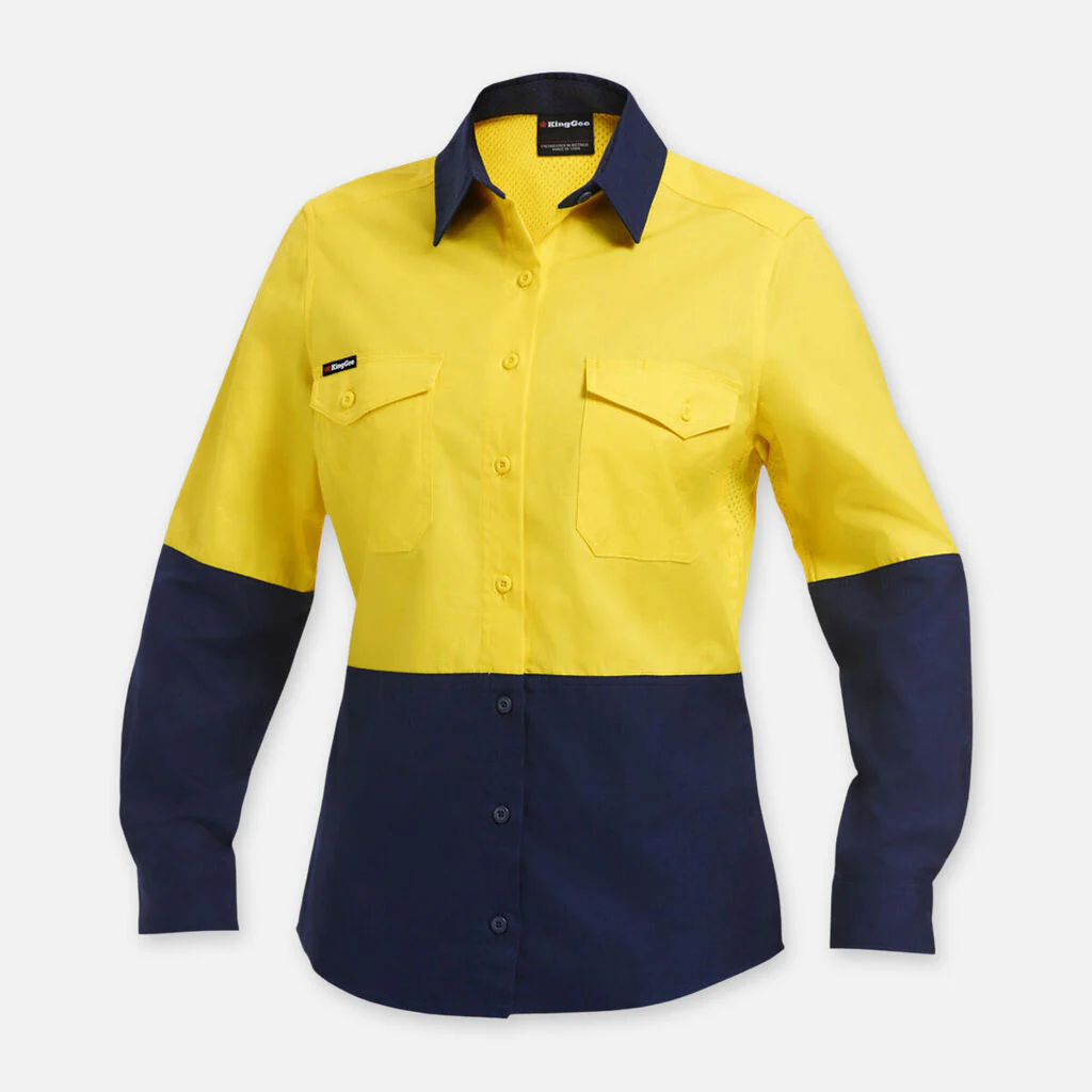 King Gee Women's Workcool 2 Hi-Vis Lightweight Work Shirt (K44543) - Image 8