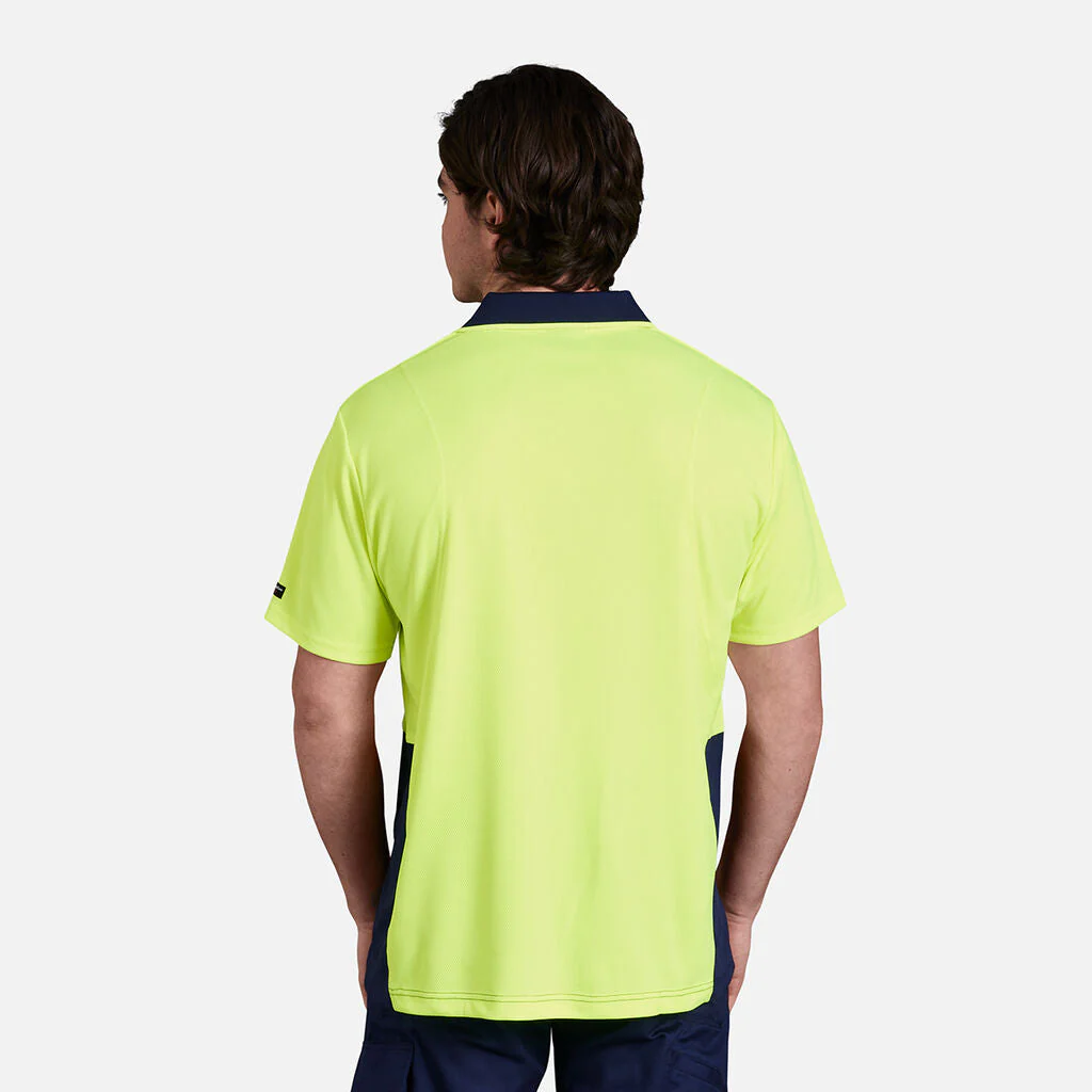 King Gee Workcool Hyperfreeze Hi-Vis Two Tone Short Sleeve Polo Shirt (K54205) - Image 11