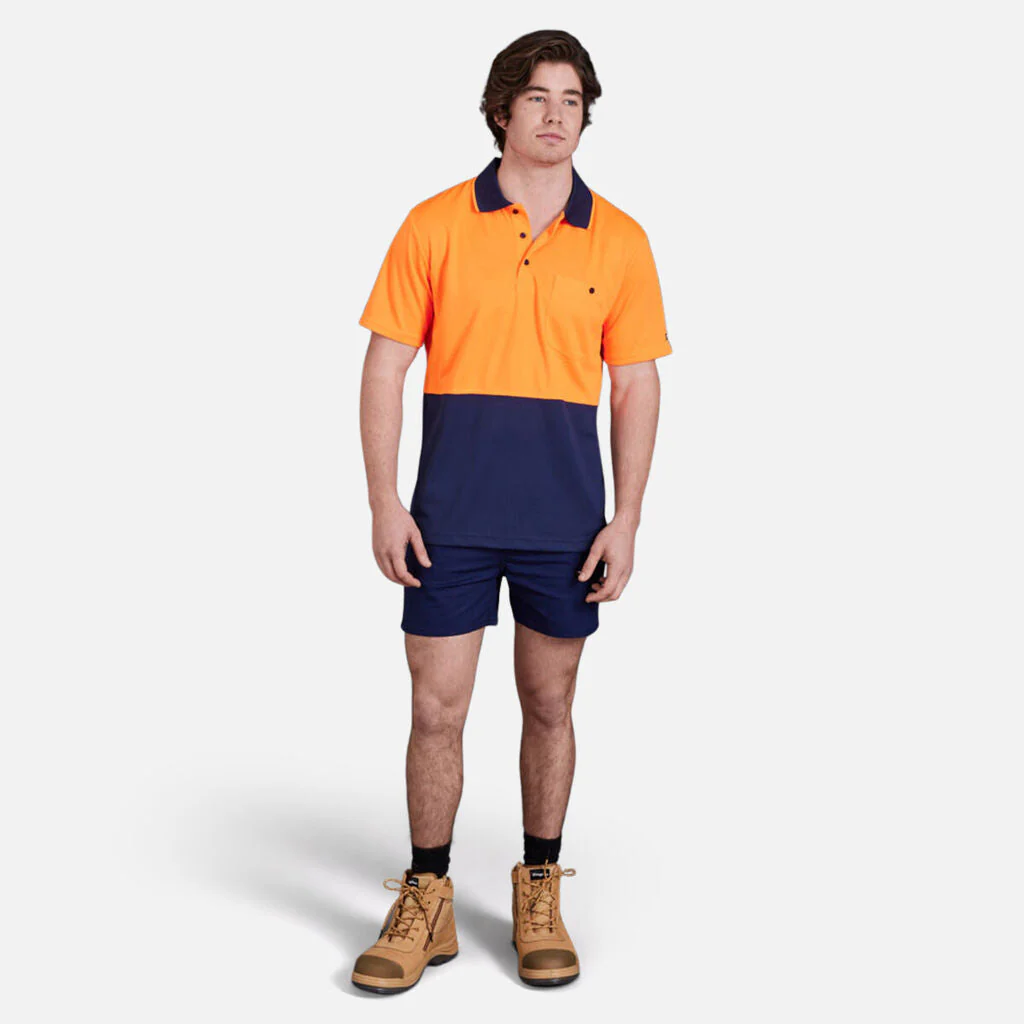 King Gee Workcool Hyperfreeze Hi-Vis Two Tone Short Sleeve Polo Shirt (K54205) - Image 6